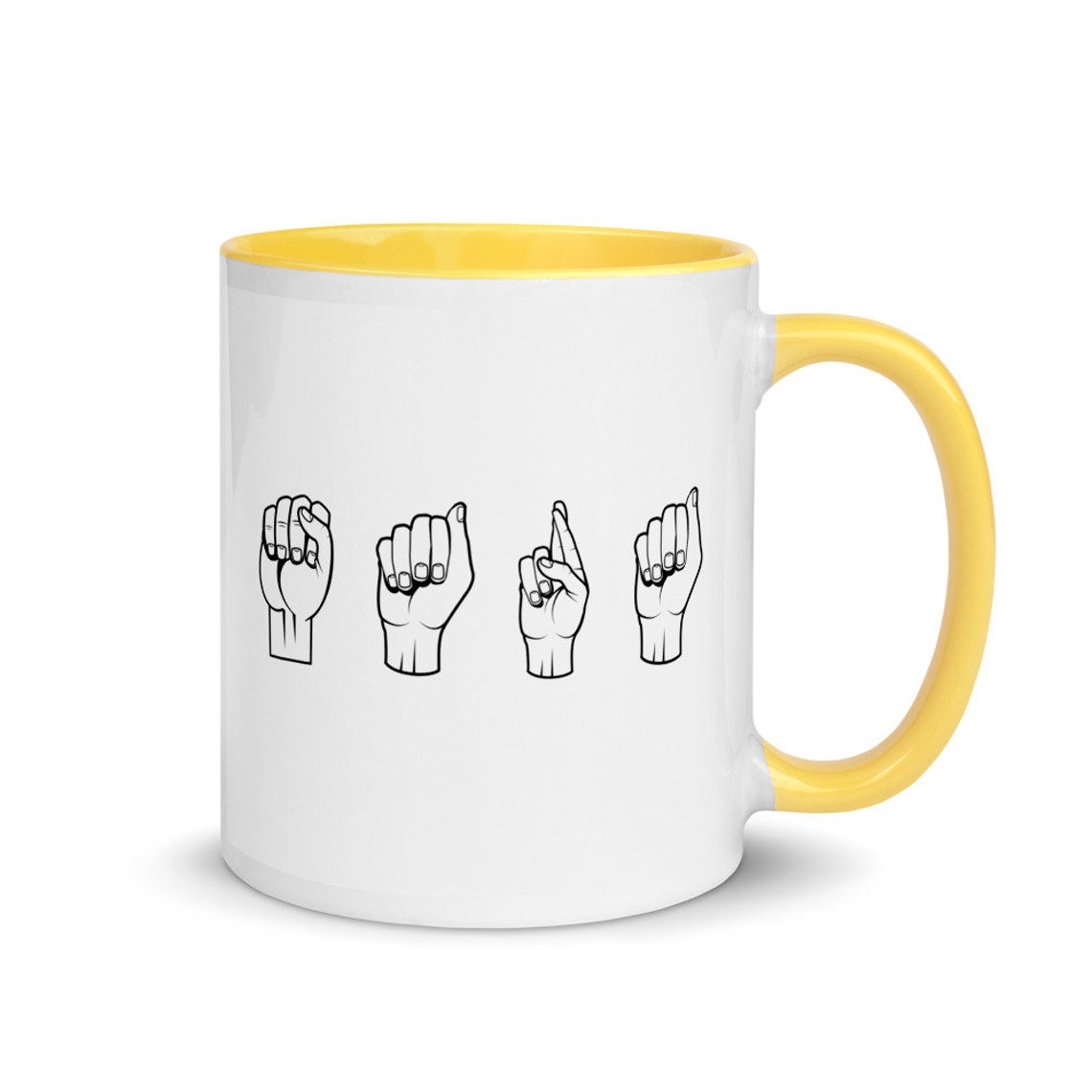 CUSTOM ASL Coffee Mug Personalizable Name Mug Sign Etsy