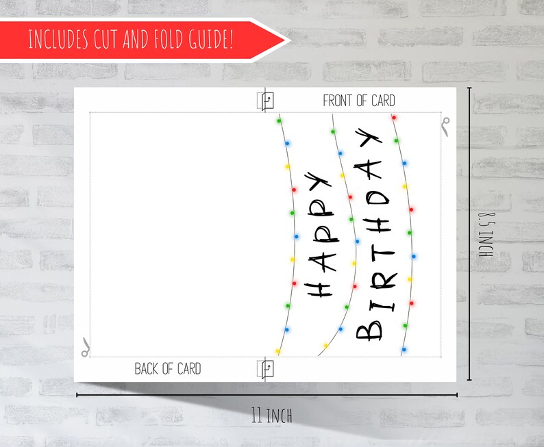 Stranger Things Birthday Card Printable Birthday Card Stranger Things ...