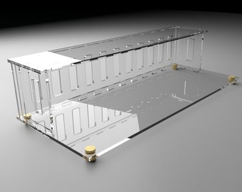 2-Tier Clear Acrylic Display Stand: Exhibition Riser, Home Decor