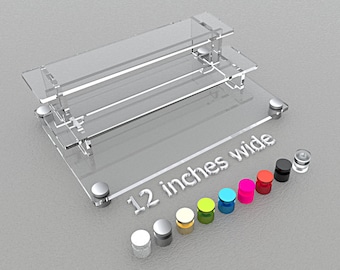 3-Tier Acrylic Display Stand: Elegant Desk Organizer & Cosmetic Riser