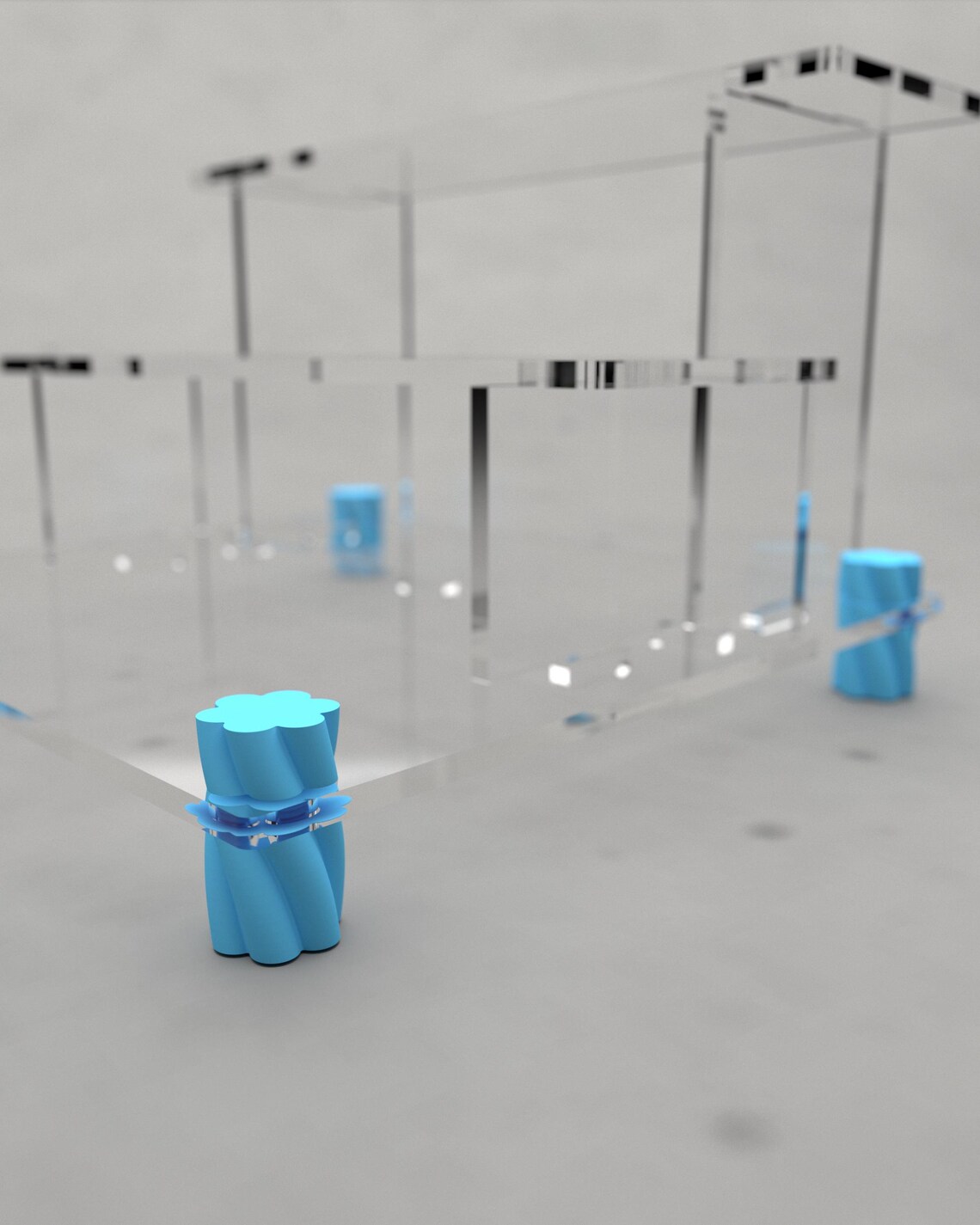 3D Printed Display Standoffs – Modern Acrylic Riser Hardware (set of 4 ...
