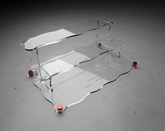 18" WIDE Perfume Organizer Acrylic Riser for Vanity. Home Decor | Elegant Display