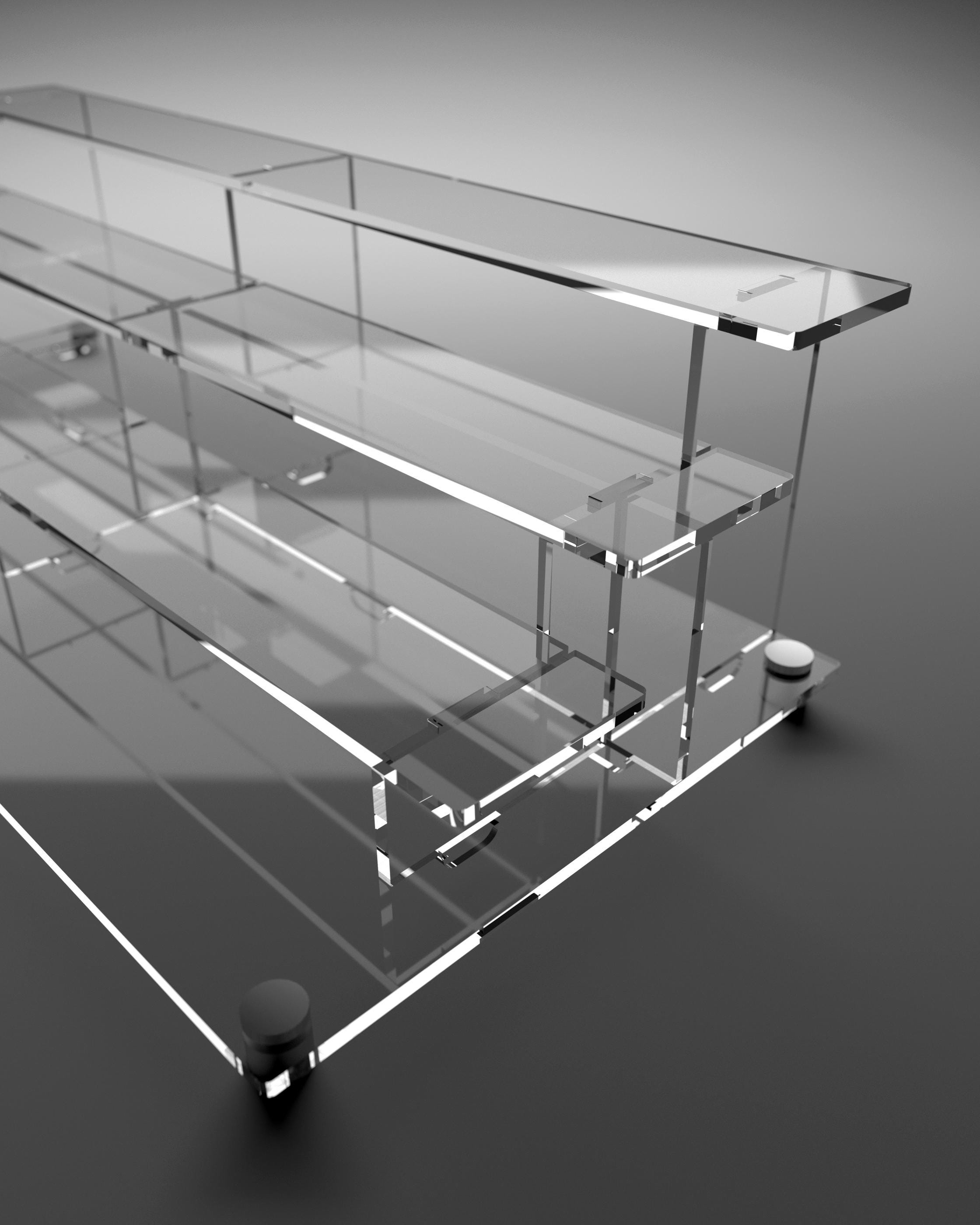 4-Tier Acrylic Display Stand: Collectibles, Retail, Home Decor