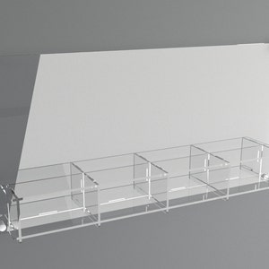 Clear Acrylic Note Board with accessories holder and shelf | Home Office | Acrylic Calendar Decorative wall display | Dry Erase Board
