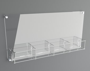 Clear Acrylic Wall Calendar: Home Office Organizer with Shelf