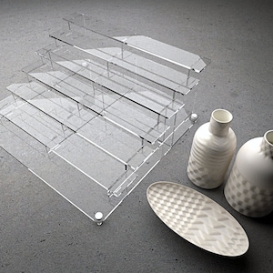 7-Tier Clear Acrylic Display Stand, Retail Boutique Organizer
