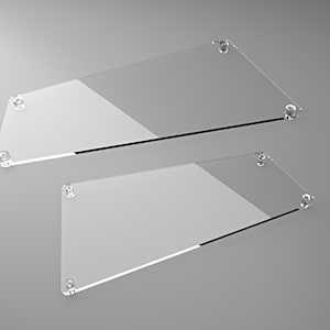 Clear Acrylic Display Tray Riser with Aluminum Standoffs