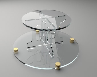 Modern Round Acrylic Display Riser  Cup Cake Stand Wedding Decor ADR_03