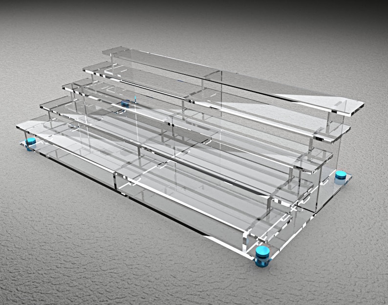 5-tier Premium Acrylic Display Stand Riser for Exhibition, Trade Show ...