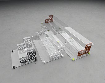 Clear Acrylic Display Stand | 3-Tier Riser with Custom End Closures