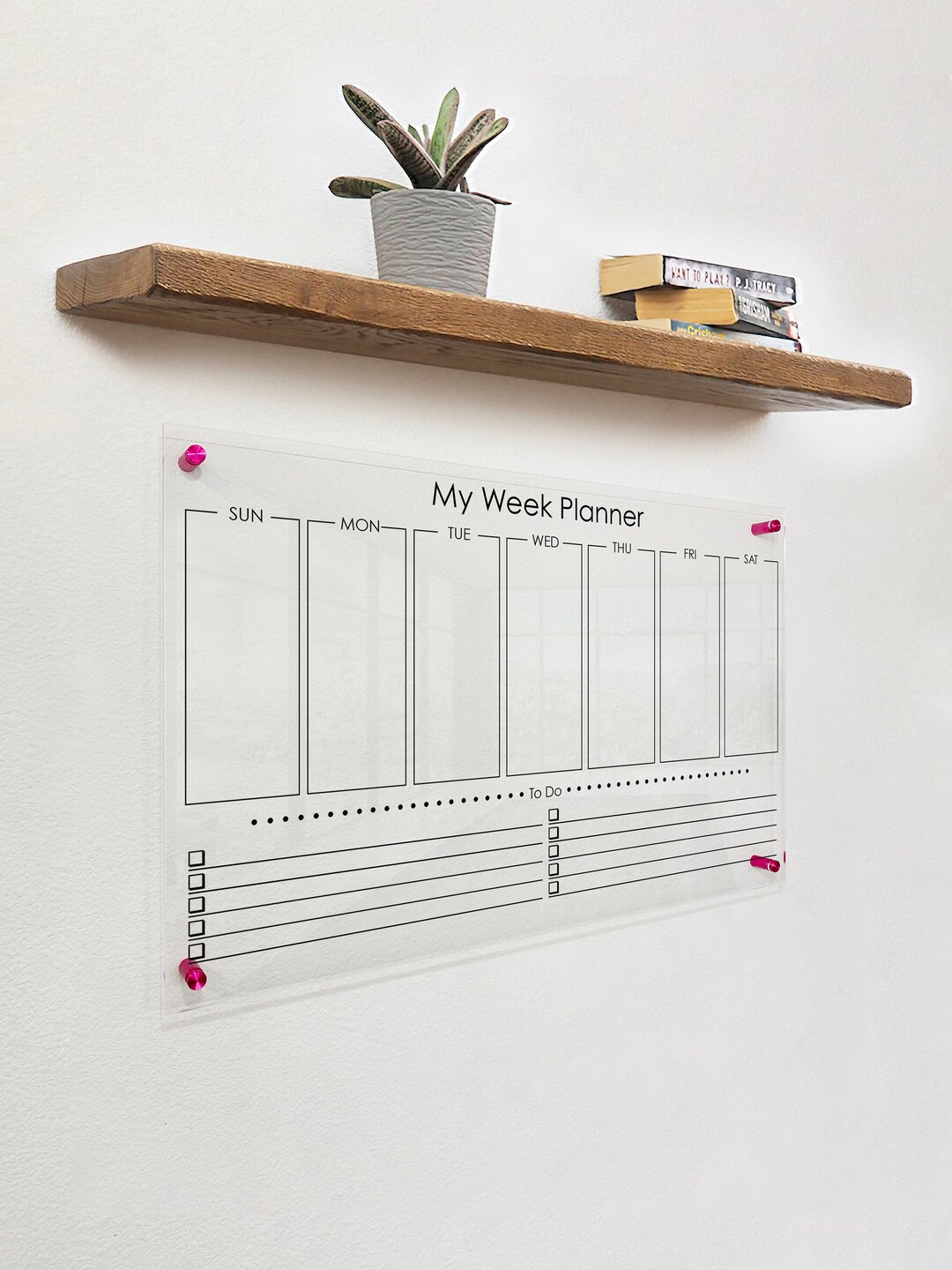 Personalized Acrylic Wall Planner Dry Erase Acrylic Planner for Home