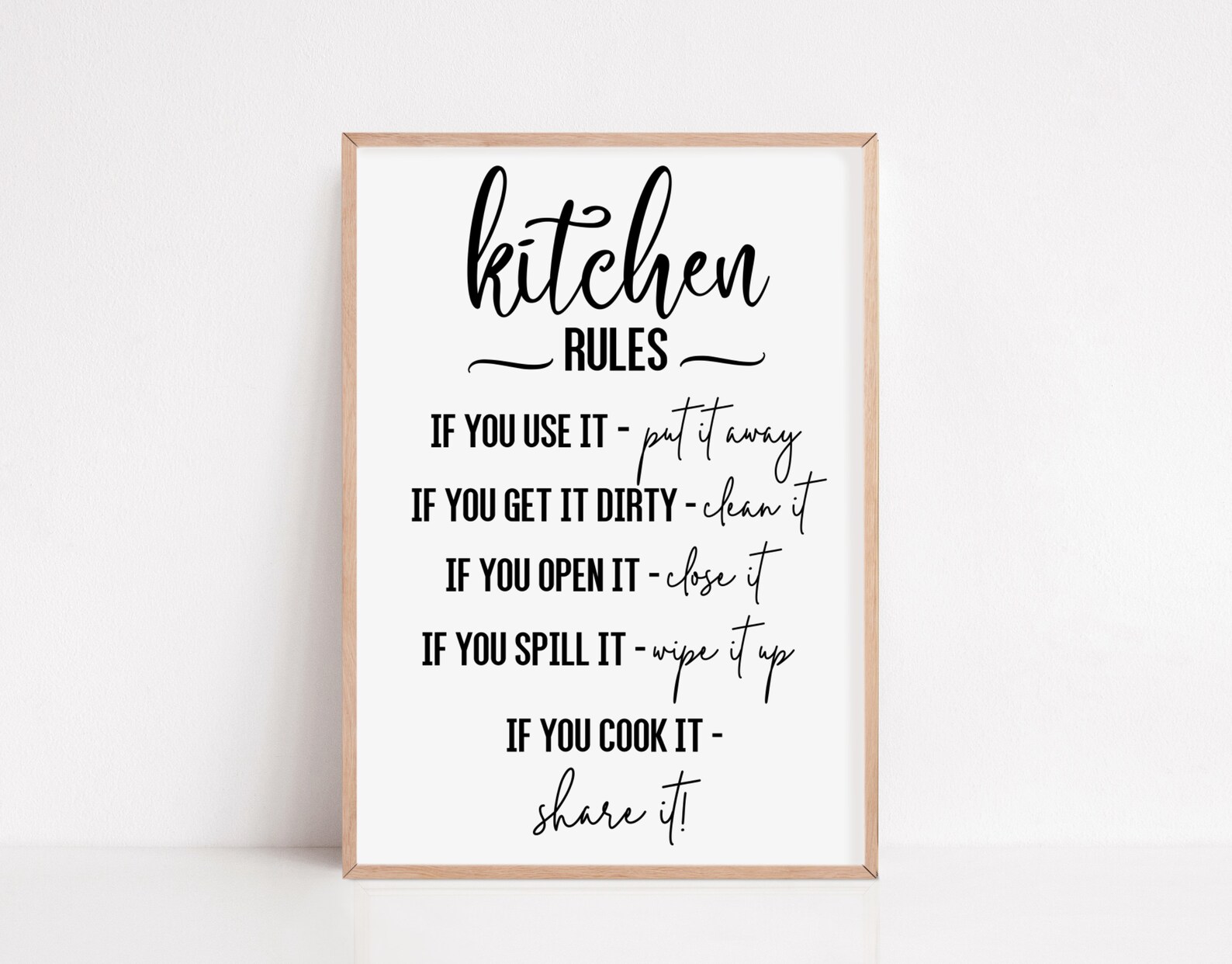 rules of kitchen design