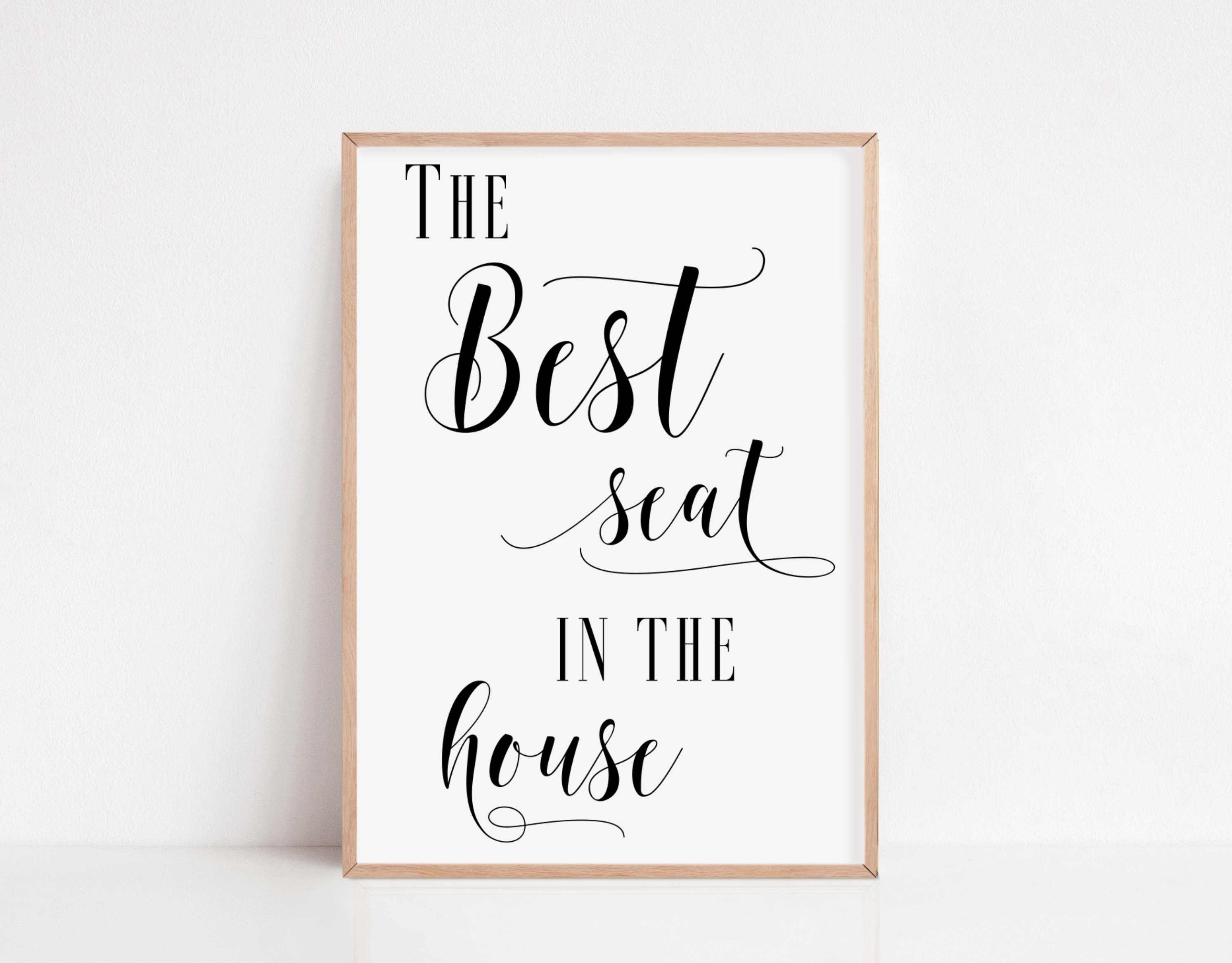 The Best Seat in the House Print Home Decor Bathroom Print Etsy UK