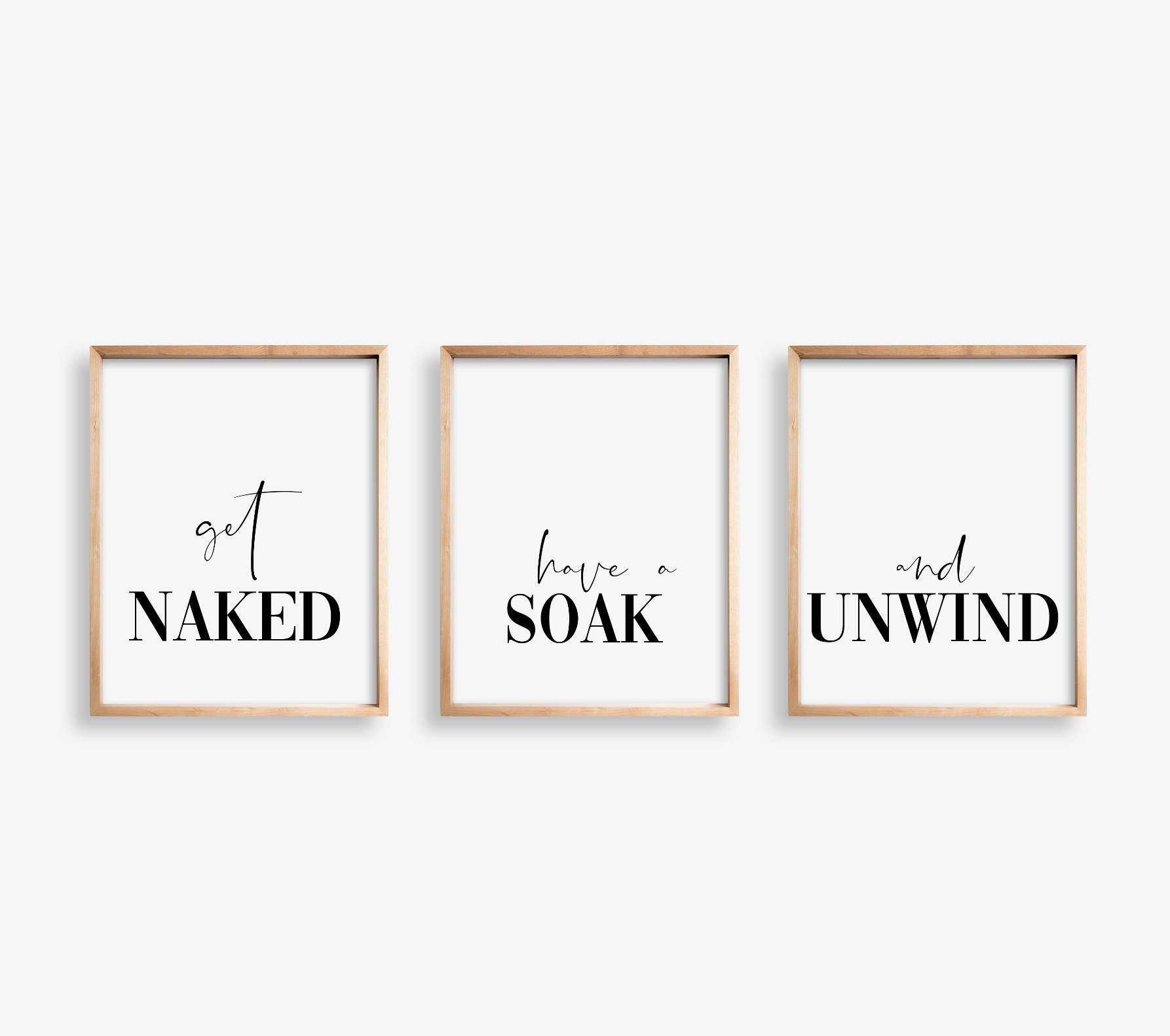 Set de 3 impresiones de baño decoración de la pared del baño | Etsy