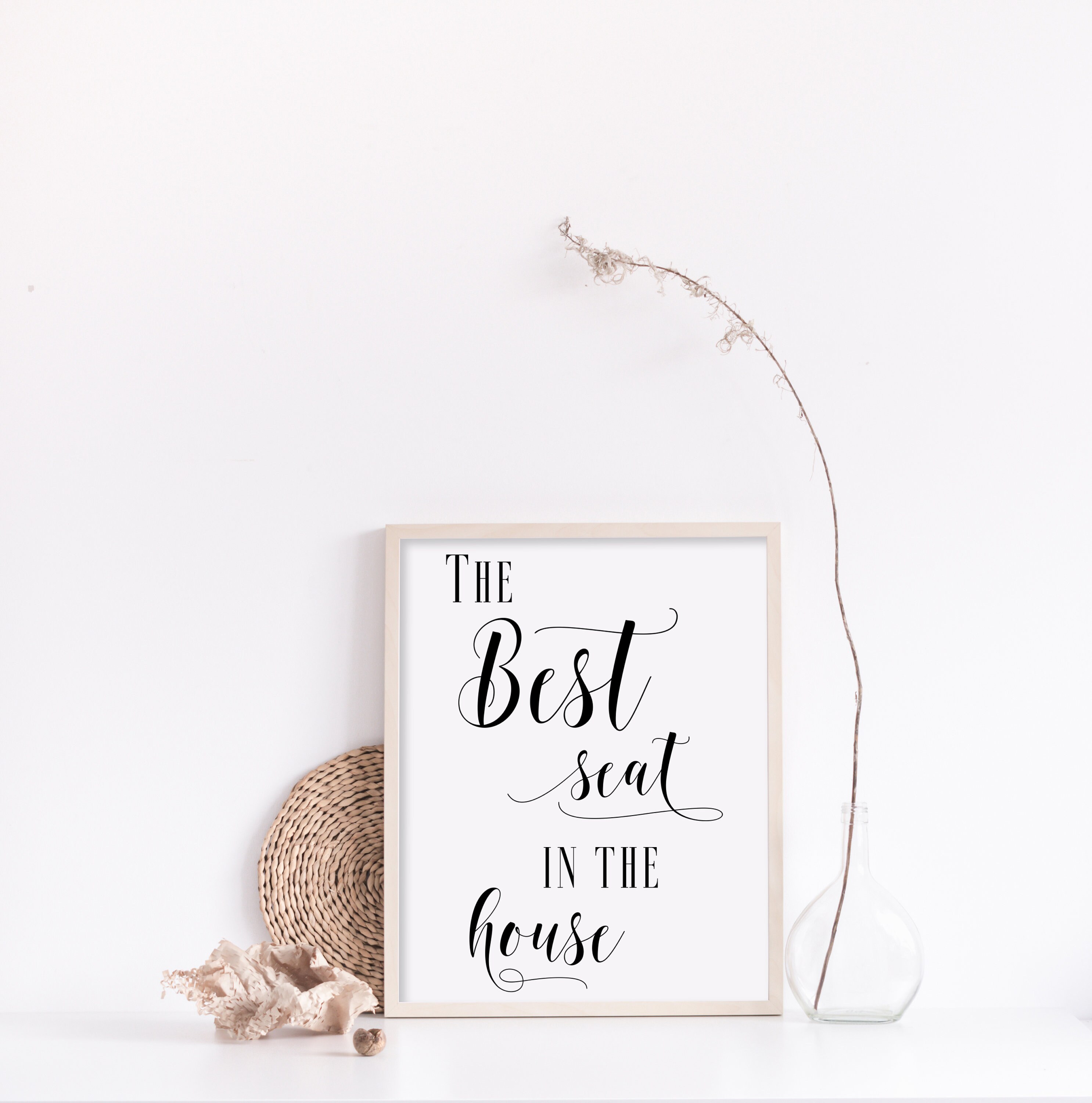 The Best Seat in the House Print Home Decor Bathroom Print Etsy UK