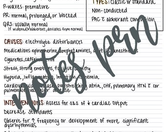 Nursing Notes-Premature Atrial Complexes