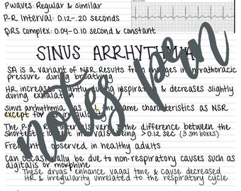 Nursing notes-Normal sinus rhythm & sinus arrhythmia