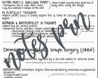 Nursing notes- myocardial infarction treatment