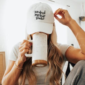 White Hat Mockup Dad Hat Mockup Baseball Hat Mockup Cap Mockups POD Hat Mockup Valucap Mockup