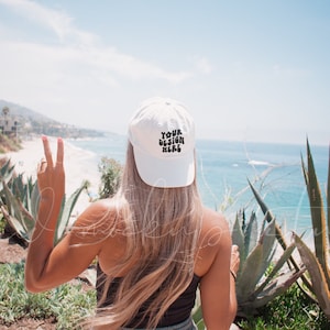 White Hat Mockup| Dad Hat Mockup| Baseball Hat Mockup| Cap Mockups| Beach Mockup