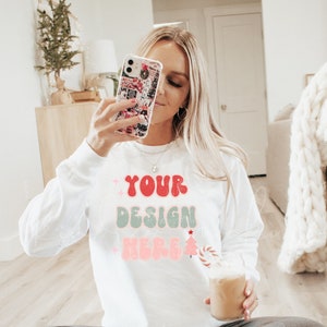 Comfort Colors White 1566 Mockup| Christmas Mockups