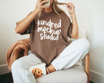 Maqueta de camiseta Espresso Comfort Colors 1717/ Maqueta de gran tamaño/ Maqueta de camiseta Comfort Colors/ Maqueta POD/ Maqueta de Halloween/ Maqueta de otoño
