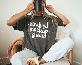 Pepper Comfort Colors 1717 T-Shirt Mockup| Comfort Colors T-shirt Mockup| Comfort Colors Mockups| POD Mockups| Halloween Mockup| Fall Mockup