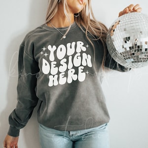 Pepper Comfort Colors 1566 Mockup| Comfort Colors Sweatshirt Mockup| Christmas Mockup| New Years Mockup
