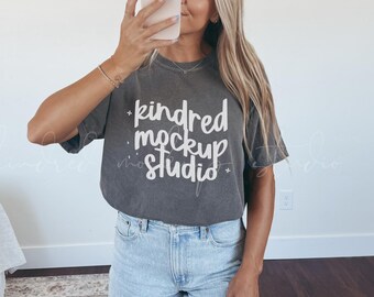 Pepper Comfort Colors 1717 T-Shirt Mockup| Comfort Colors T-shirt Mockup| Comfort Colors Mockups| POD Mockups| Printful Mockup