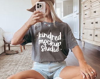 Pepper Comfort Colors 1717 T-Shirt Mockup| Comfort Colors T-shirt Mockup| Comfort Colors Mockups| POD Mockups| Printful Mockup