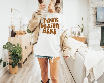 Bella Canvas Mockup| Natural 3001 Bella Canvas Mockup| Oversized Mockup| Trendy Shirt Mockup