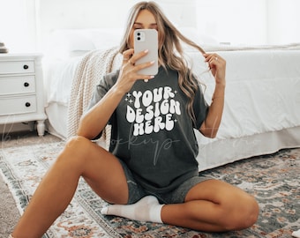 Pepper Comfort Colors 1717 T-Shirt Mockup| Comfort Colors T-shirt Mockup| Comfort Colors Mockups| POD Mockups| Printful Mockup
