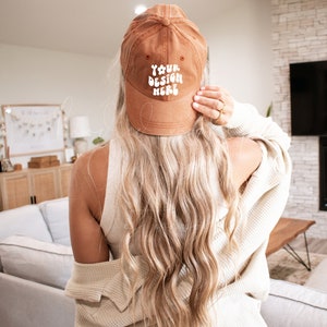 SP 500 Texas Orange Pigment Dyed Cap Mockup| Dad Hat Mockup| Baseball Hat Mockup| Cap Mockups