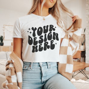6482 Bella Canvas Women's Jersey Crop Tee Mockup| Crop Top Mockup| Bella Canvas Mockup