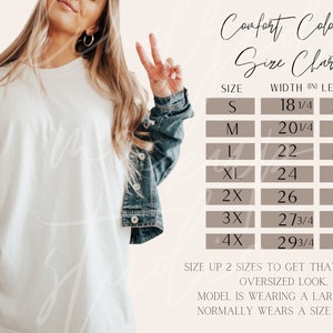 Comfort Colors 1717 Size Chart| Comfort Colors Sizing Chart