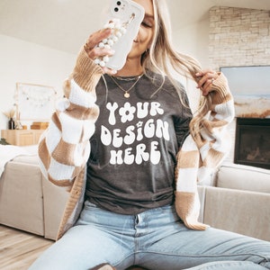 Bella & Canvas Mockup| Bella Canvas 3001 T-shirt Mockup| Dark Grey Mockup