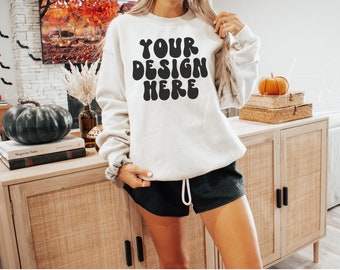 18000 Sand Sweatshirt Mockup| Fall Mockup| Halloween Mockup