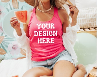 Raspberry Next Level 1533 Mockup / Mockup canotta / Mockup estivi