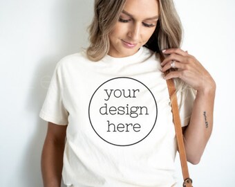 Maqueta de camiseta Ivory Comfort Colors 1717/ Maqueta de camiseta Comfort Colors/ Maqueta de camiseta modelo/ Maqueta de camiseta