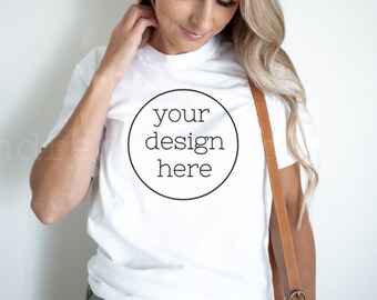 Maqueta de camiseta blanca Comfort Colors 1717/ Maqueta de camiseta Comfort Colors/ Maqueta de camiseta modelo/ Maqueta de camiseta