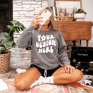 Pepper Comfort Colors 1566 Mockup| Comfort Colors Sweatshirt Mockup