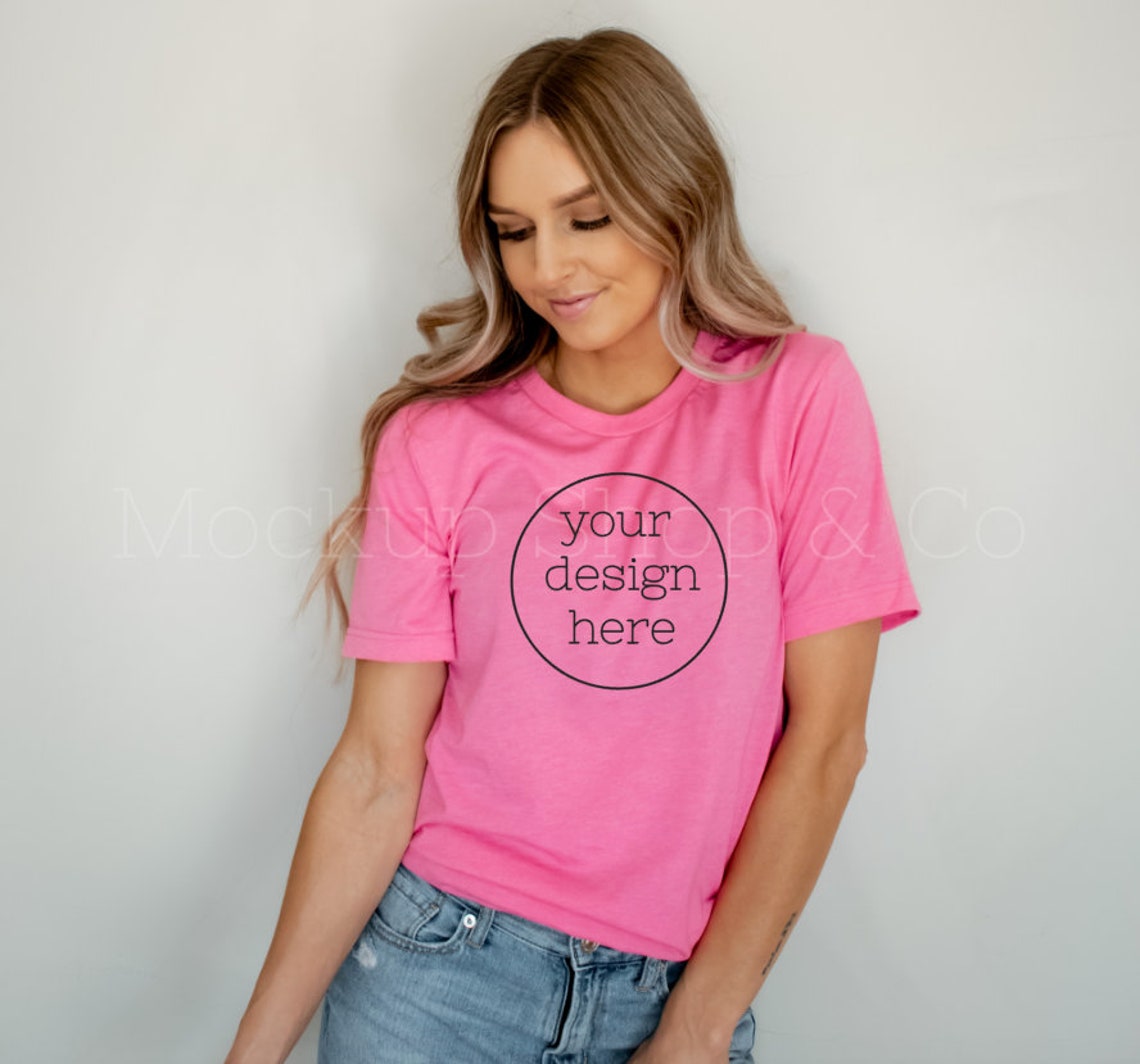 charity pink bella canvas