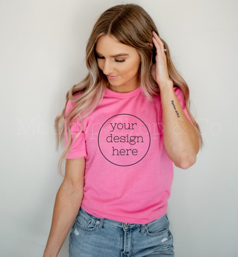 charity pink bella canvas