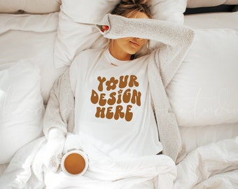 Weiß Comfort Colors 1717 T-Shirt Mockup| Gemütliches Mockup| Comfort Colors T-Shirt Mockup| POD Mockup| Print On Demand Mockup