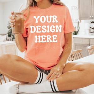 Terracotta Comfort Colors 1717 T-Shirt Mockup| Comfort Colors T-shirt Mockup|