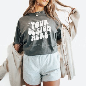 Pepper Comfort Colors 1717 T-Shirt Mockup| Comfort Colors T-shirt Mockup| POD Mockup| Print On Demand Mockup | Comfort Colors Mockup