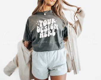 Pepper Comfort Colors 1717 T-Shirt Mockup| Comfort Colors T-shirt Mockup| POD Mockup| Print On Demand Mockup | Comfort Colors Mockup