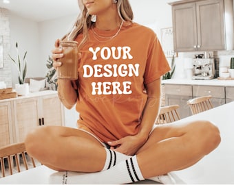 Yam Comfort Colors 1717 T-Shirt Mockup| Comfort Colors T-shirt Mockup| Oversized Shirt Mockup