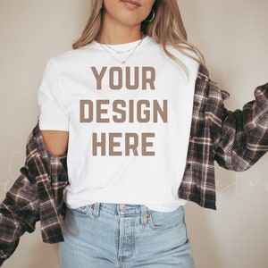 Gildan 5000 White Mockup| Gildan Mockups| White Shirt Mockup