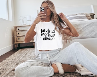 6482 Bella Canvas Women's Jersey Crop Tee Mockup| Crop Top Mockup| Bella Canvas Mockup